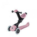 Globber Go Up Deluxe Ecologic Lights 360 3 Wheel Scooter Berry