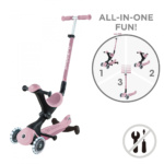Globber Go Up Deluxe Ecologic Lights 360 3 Wheel Scooter Berry