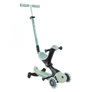 Globber Go Up Deluxe Ecologic Lights 360 3 Wheel Scooter Pistachio