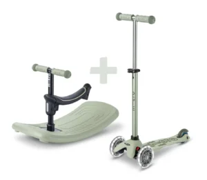 Micro Rock Go Mini Deluxe Led 3 Wheel Scooter Olive Sage
