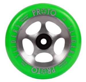 Proto Starbright Sliders 110mm Scooter Wheels Neon Green On Raw