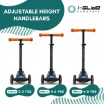 I Glide 3 Wheel Scooter Blue Orange