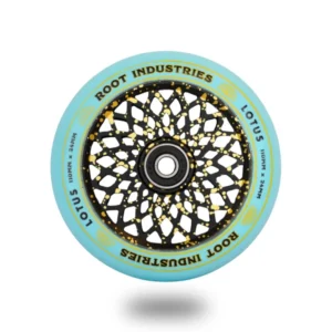 Root Industries Lotus 110mm Scooter Wheels Blue Gold Splatter