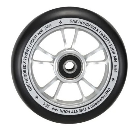 Envy 100mm Scooter Wheels Silver Black