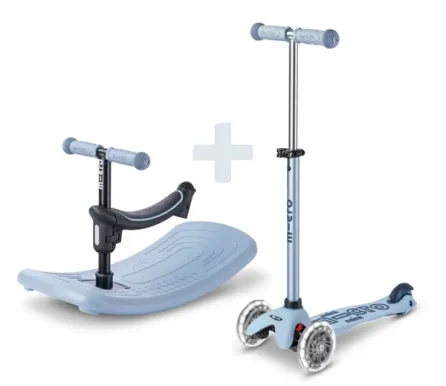 Micro Rock Go Mini Deluxe Led 3 Wheel Scooter Ocean Slate