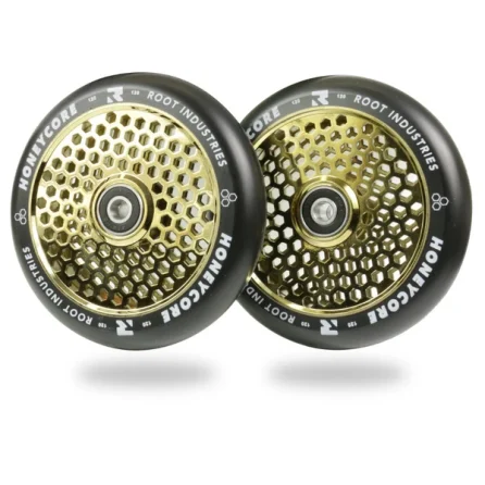 Root Industries Honeycore 120mm Scooter Wheels Black Gold